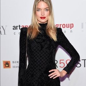 Balmain H&M Black Velvet Limited burnout dress